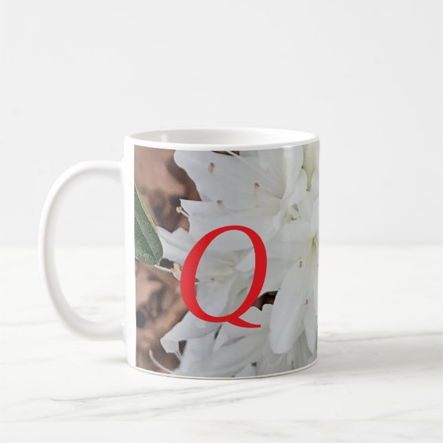 Taza De Café Queen ArborCrosse Initial Mug, "Q" (Izquierda)