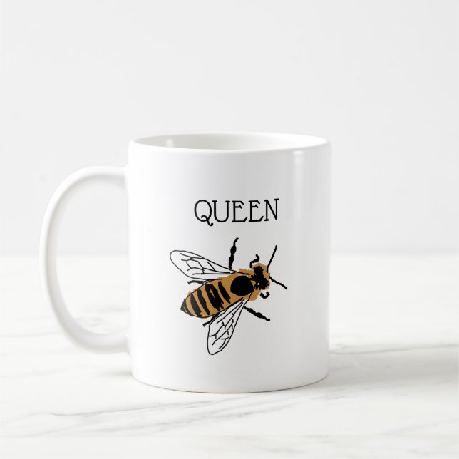 Taza De Café Queen Bee Pintar Café Mug (Izquierda)