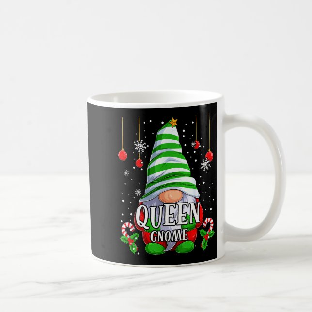 Taza De Café Queen Gnome Christmas Pajamas Matching Family Grou (Derecha)