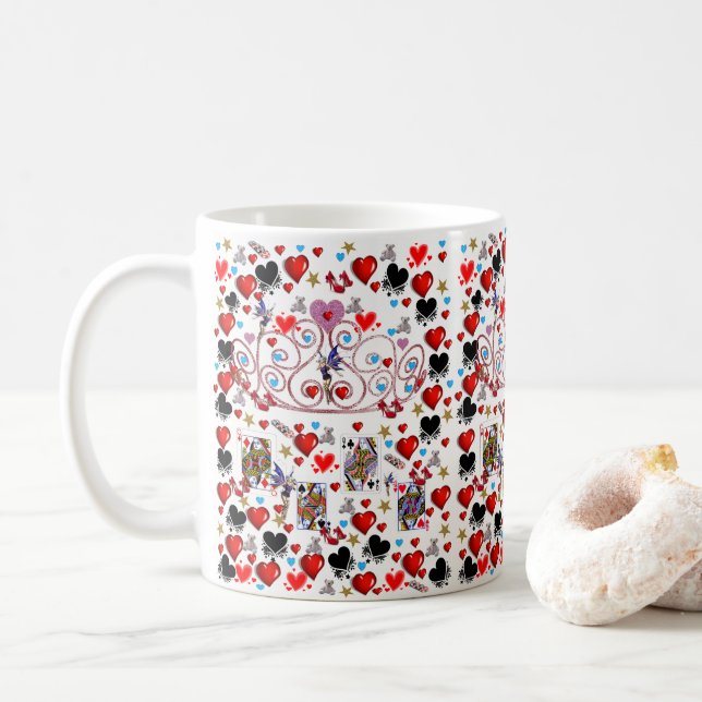 Taza De Café Queen Hearts Mug (Con donut)