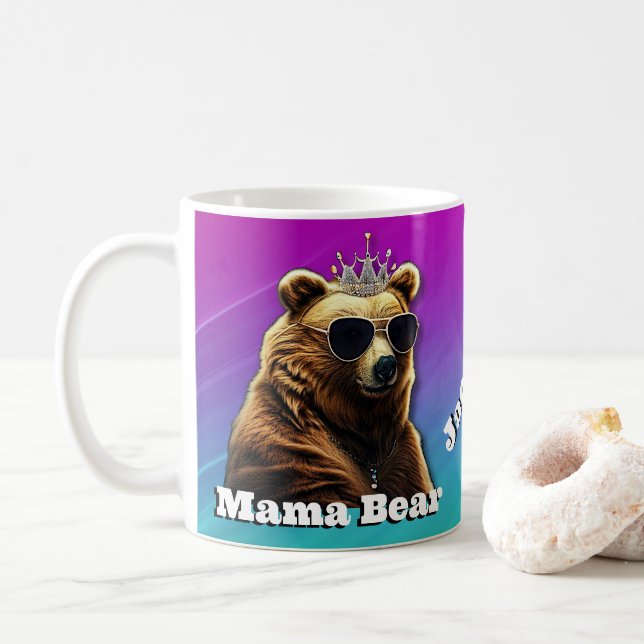Taza De Café Queen Mama Bear (Con donut)