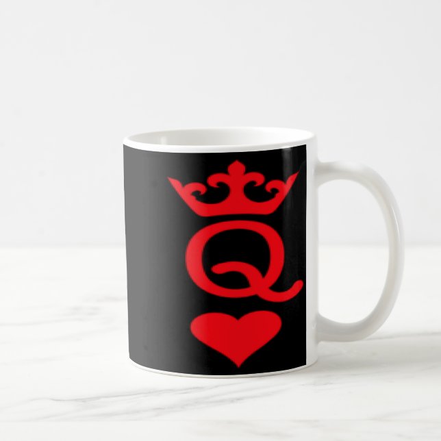Taza De Café Queen Of Hearts Matching Couple Saint Valentines  (Derecha)