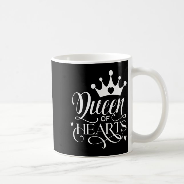 Taza De Café Queen Of Hearts Strong Woman Valentines Day _1  (Derecha)