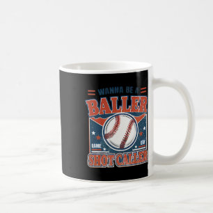 Taza De Café Querer Ser Un Juego Retro De Béisbol De Tirador De