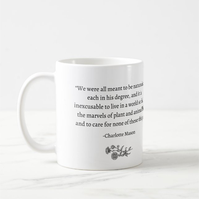 Taza De Café "Quería ser naturalista" Charlotte Mason mug (Izquierda)