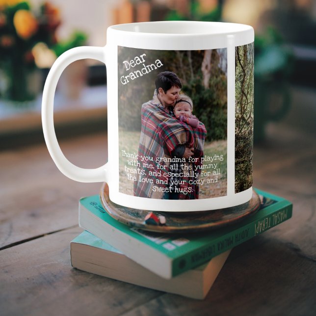 Taza De Café Querida foto de la abuela Personalizado (Subido por el creador)