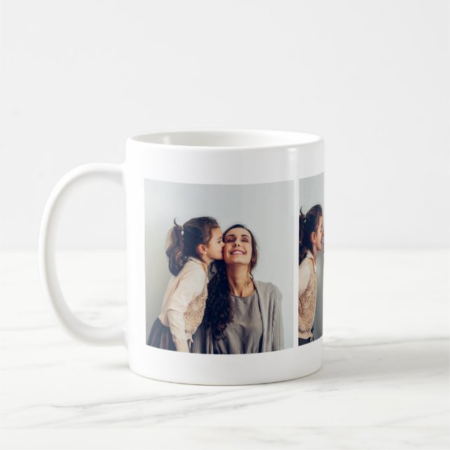 Taza De Café Querida madre hija Collage de fotos Mug (Izquierda)