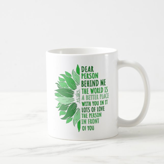Taza De Café Querida persona detrás de mí Mug (Derecha)