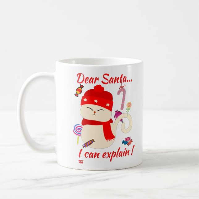 Taza De Café QUERIDA SANTA... ¡PUEDO EXPLICAR! navidades gracio (Izquierda)