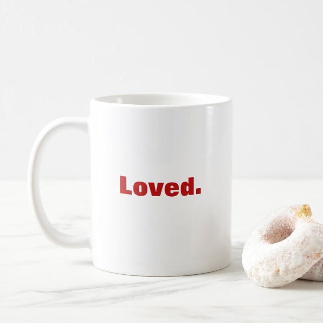 Taza De Café Querido café rojo Mug (Con donut)