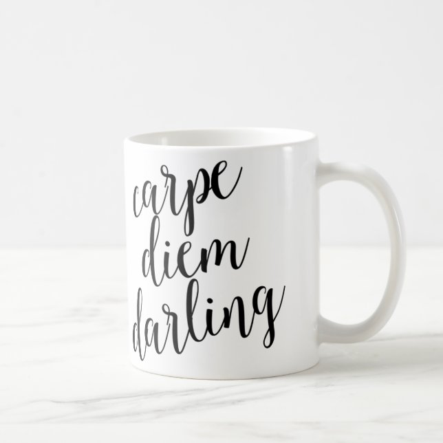 Taza De Café Querido de Carpe Diem (Derecha)