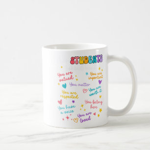 Taza De Café Querido estudiante detrás de mí, aprecio del profe