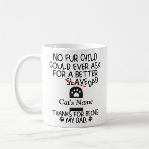 Taza De Café querido gata personalizado papá, nombre del gato