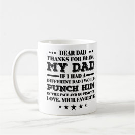 Taza De Café Querido humor gracioso de papá
