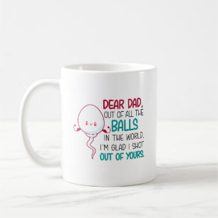 Taza De Café Querido papá, de todas las bolas del mundo