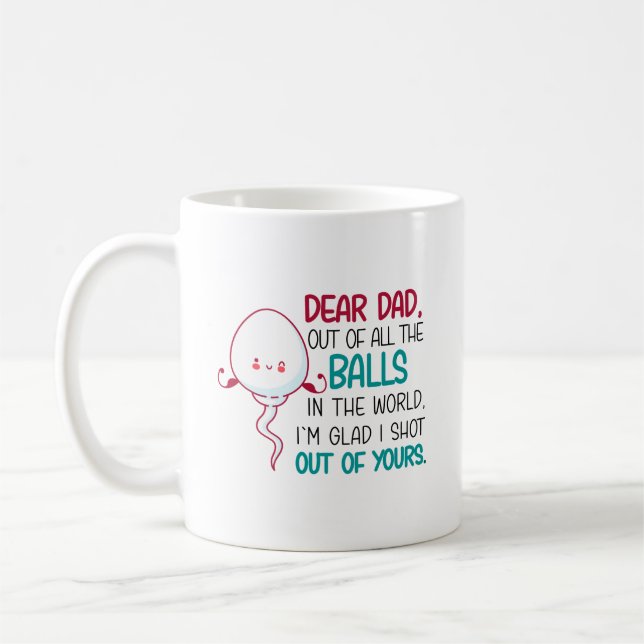 Taza De Café Querido papá, de todas las bolas del mundo (Izquierda)