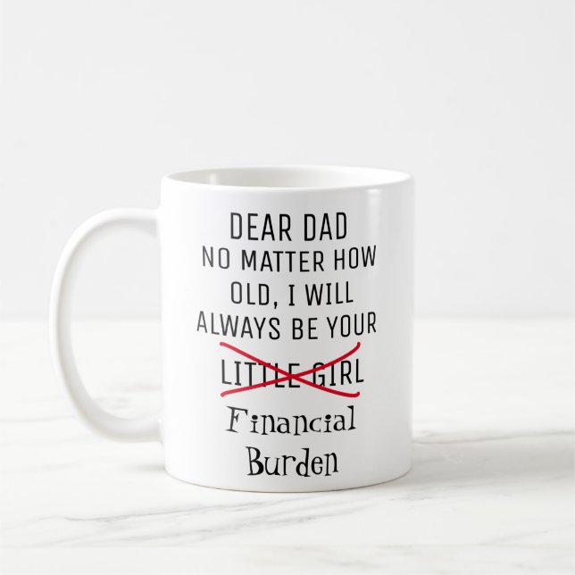 Taza De Café Querido papá Mug, regalo del día del padre, de tu  (Izquierda)