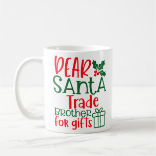Taza De Café Querido Papá Noel, comercio hermano por regalo