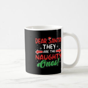 Taza De Café Querido Papá Noel Navidades traviesos Navidad Homb