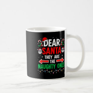Taza De Café Querido Papá Noel Navidades traviesos Navidad Homb