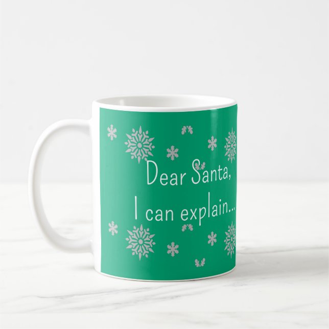 Taza De Café Querido Papá Noel, puedo explicarle a los Navidade (Izquierda)