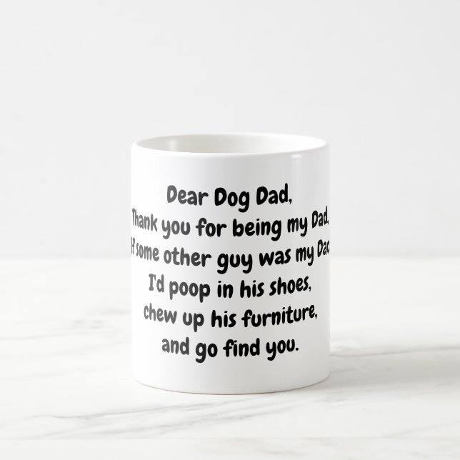 Taza De Café Querido papá perro (Centro)