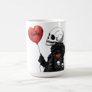 Taza De Café Querido Personalizable - Calavera con globo