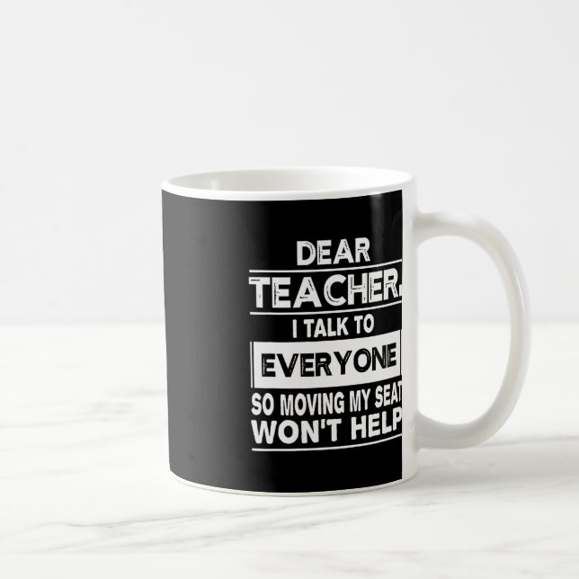 Taza De Café Querido profesor, hablo con todos. (Derecha)