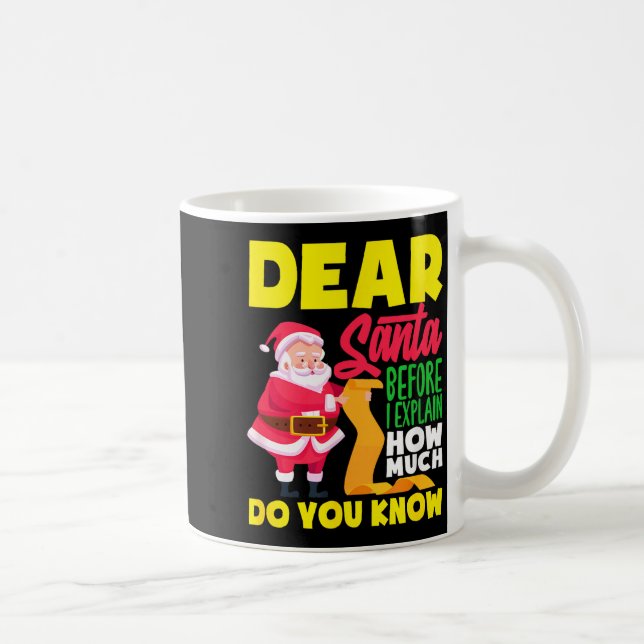 Taza De Café Querido Santa Antes de Explicar Cuánto Sabes Diver (Derecha)