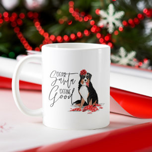 Taza De Café Querido Santa Define, buena y traviesa acuarela de