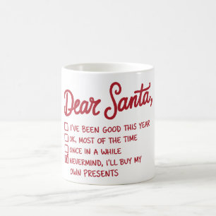 Taza De Café Querido Santa - Diseño de Navidad
