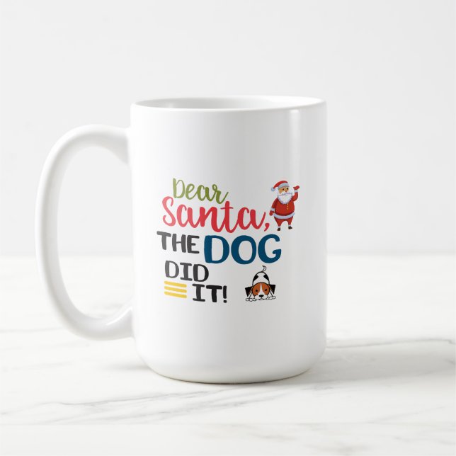 Taza De Café Querido Santa El Perro Lo Hizo Graciosamente Simpl (Izquierda)