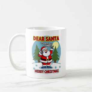 Taza De Café Querido Santa, en realidad es una historia diverti