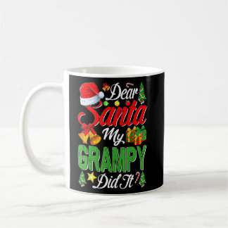 Taza De Café Querido Santa, mi Grampa Lo Hizo Navidad Familia D