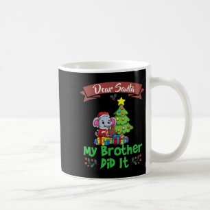 Taza De Café Querido Santa Mi Hermano Lo Hizo Hermanos Navidad