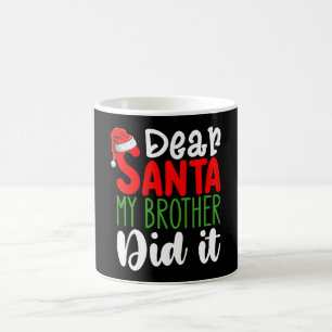 Taza De Café Querido Santa Mi Hermano lo hizo Navidades familia