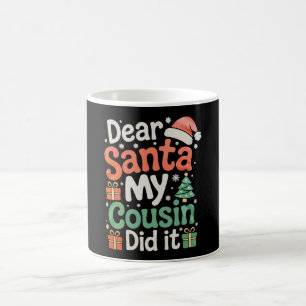 Taza De Café Querido Santa Mi Primo Lo Hizo Navidad Xmas Famili