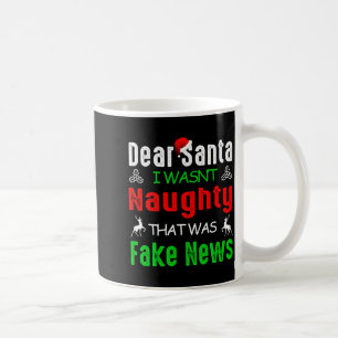 Taza De Café Querido Santa No Fui Travieso Eso Fue Noticia Fals