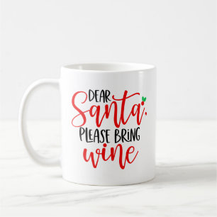 Taza De Café Querido Santa Por Favor Trae Vino-56564