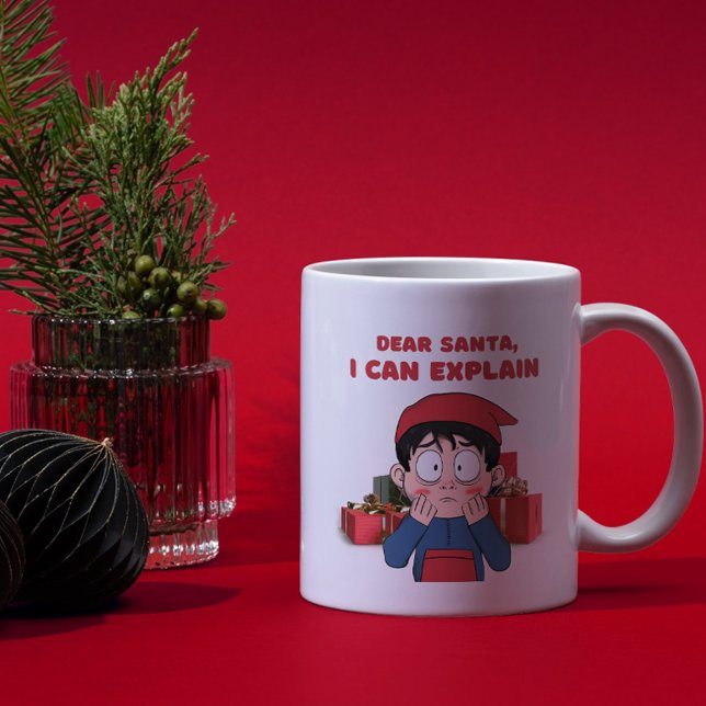 Taza De Café Querido Santa, puedo explicar el diseño de los Nav (Subido por el creador)