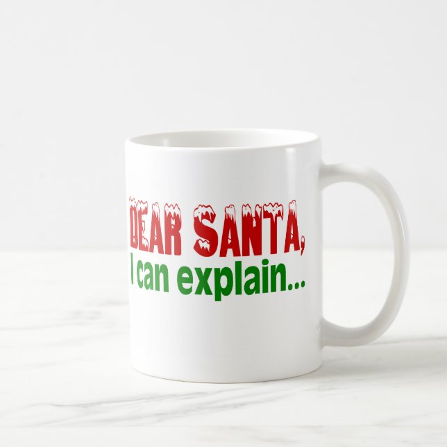 Taza De Café Querido Santa, puedo explicarlo (Derecha)
