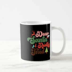 Taza De Café Querido Santa Retro Groovy Navidad Fiestas Camiset