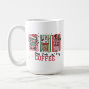 Taza De Café Querido Santa Solo Trae Café Navidad Preppy Navida