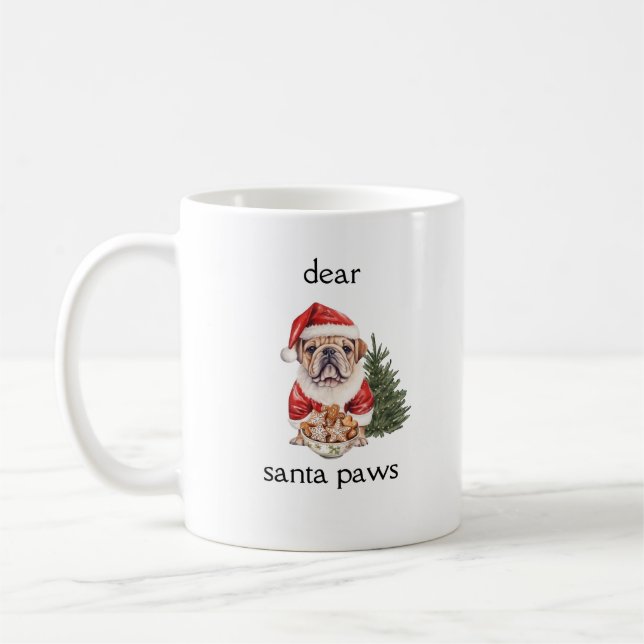 Taza De Café Queridos Santa Paws (Izquierda)