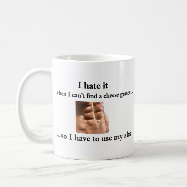 Taza De Café Queso Grater Abs - Divertido Mug (Izquierda)