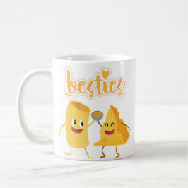 Taza De Café Queso y pasta besties Funny Mug