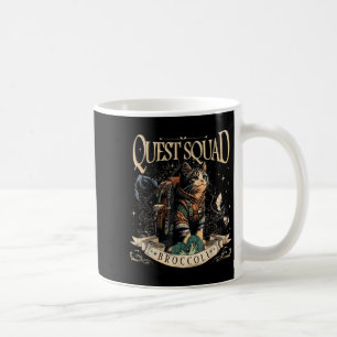 Taza De Café Quest Fantasy Squad Broccoli Kitten Funny Cat