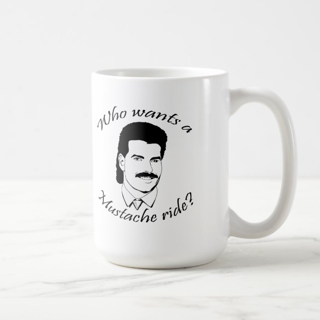 Taza De Café ¿Quién quiere un paseo del bigote? (Derecha)