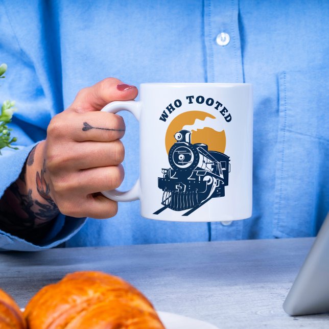 Taza De Café Quien tomó la locomotora de trenes y trenes (Subido por el creador)