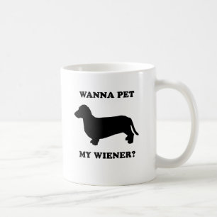 Taza De Café Quiera acariciar mi salchicha de Frankfurt